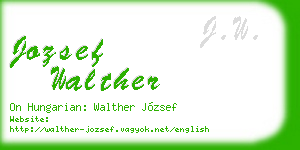jozsef walther business card