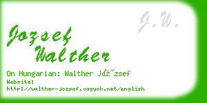 jozsef walther business card